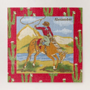 Jigzaag Puzzle  Westerne Cowboy Wild West Legpuzzel