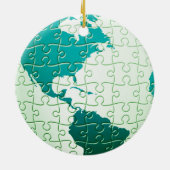 Jigzaag Puzzle World Ornament (Achterkant)