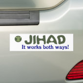 Jihad Works, twee manieren IDF-BUMPER Bumpersticker (Op auto)
