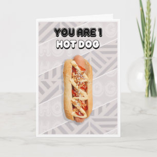 Jij bent 1 Hotdog-verjaardagskaart Kaart