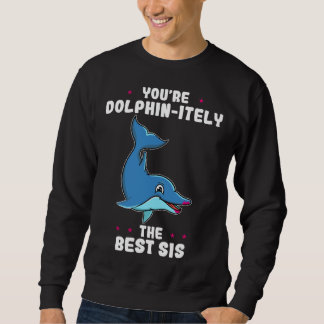 Jij bent absoluut de beste zus Sibling-dag Dolfijn Trui