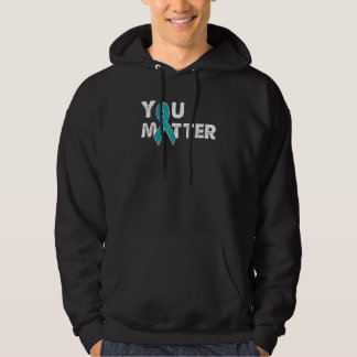 Jij Bent Belangrijk Teal & Paarse Zelfmoordprevent Hoodie