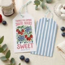 Jij bent Berry Zoete Baby Shower Favor Tags | Cade