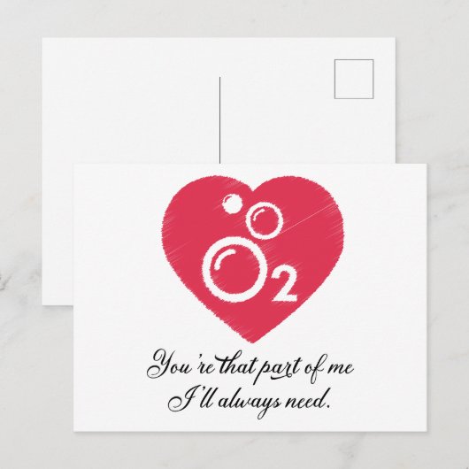 Jij bent dat deel van mij dat ik altijd nodig zal  briefkaart (Voorkant / Achterkant)