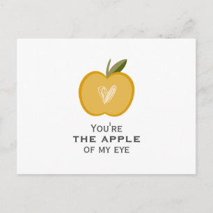 Jij bent de appel van mijn oog met schattig appelh briefkaart