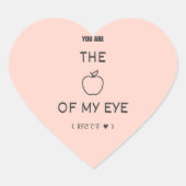 Jij bent de appel van mijn oogidioom hart sticker (Voorkant)