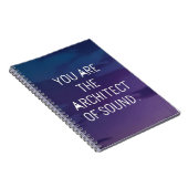 Jij bent de architect van geluid notitieboek (Rechterzijde)