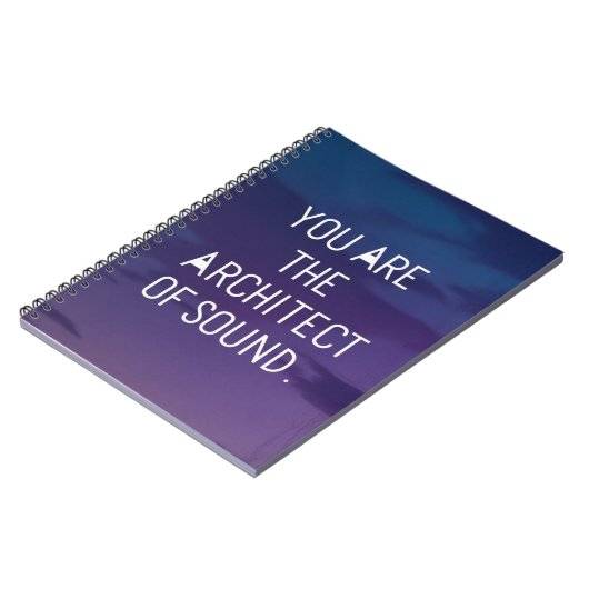 Jij bent de architect van geluid notitieboek (Linkerzijde)