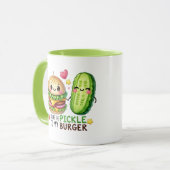 Jij bent de augurk van mijn burger mok (Voorkant links)