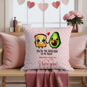 Jij bent de avocado bij mijn toast Valentijnscadea Kussen