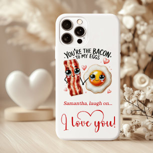 Jij bent de bacon bij mijn eieren, grappige Valent iPhone 15 Mini Hoesje