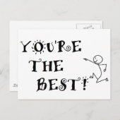 JIJ BENT DE BESTE! BRIEFKAART (Voorkant / Achterkant)