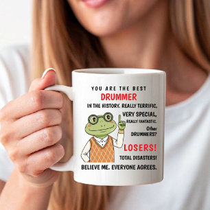 Jij bent de beste drummer, andere verliezers grapp koffiemok