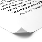 Jij bent de beste, F. Scott Fitzgerald Quote. Poster (Hoek)