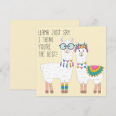 Jij Bent De Beste Lama Kerstkaart (Voorkant / Achterkant)