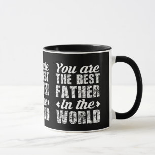 Jij Bent De Beste Vader In De Wereld Vintage Typog Mok