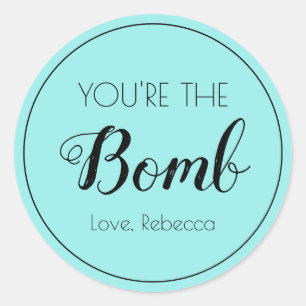 Jij bent de bom Badbom Sticker Cadeautag