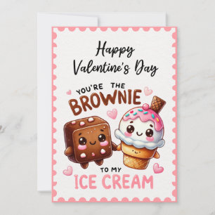 Jij bent de Brownie bij mijn Ijsje Valentijnsdag Feestdagenkaart