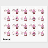 "Jij bent de Cherry op mijn Cupcake!" Kawaii Stick Vierkante Sticker (Vel)