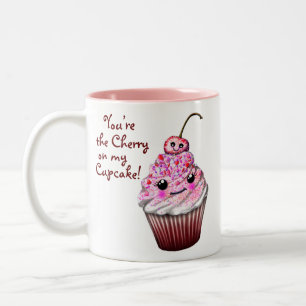 "Jij bent de Cherry op mijn Cupcake!" Mok Kawaii