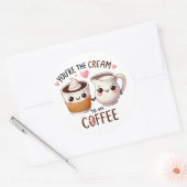 Jij bent de crème voor mijn koffie - sticker (Envelop)