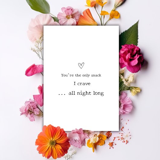 Jij bent de enige snacks Vuil humoristische Valent Feestdagenkaart