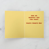 Jij bent de grote Cheese-Happy Boss Day Kaart (Binnen)