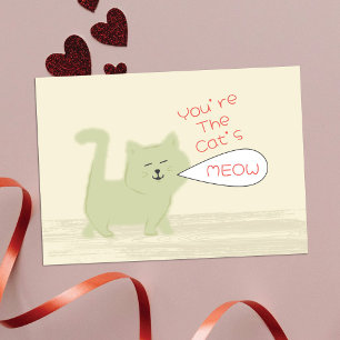 Jij bent de kat van de bovenste plank Mini Valenti Notitiekaartje