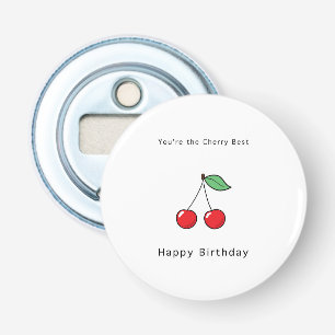 Jij bent de kersenpit, flesopener, schattig button flesopener