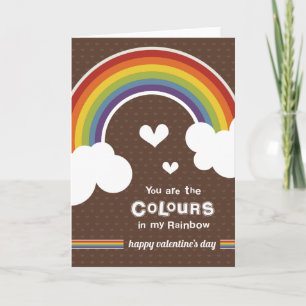 Jij bent de kleuren in mijn Regenboog Valentijnsda Feestdagen Kaart