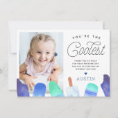 Jij bent de koelste. | Kinder foto van popsiche Th Bedankkaart (Voorkant)