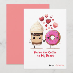 Jij bent de koffie bij mijn donut, grappige Valent Feestdagenkaart