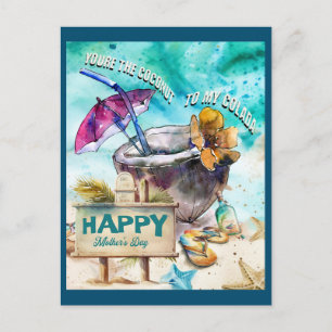 Jij bent de kokosnoot van mijn colada:Happy Moeder Briefkaart