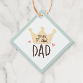 Jij bent de koningsvader - vaderdag - kroon bedankjes labels