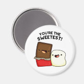 Jij bent de liefste grappigste Marshmallow Pun Magneet (Voorkant / Achterkant)