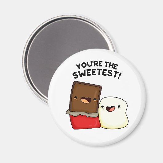 Jij bent de liefste grappigste Marshmallow Pun Magneet (Voorkant / Achterkant)