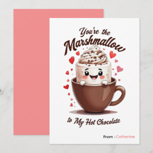 Jij bent de marshmallow bij mijn chocolade Valenti Feestdagenkaart