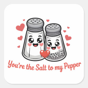 Jij bent de peper bij mijn zout vierkante sticker