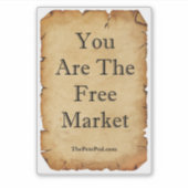 Jij bent de sticker van de vrije markt (Voorkant)