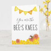 Jij bent de Waterverf van de bijenknees Kaart (Gele Bloem)