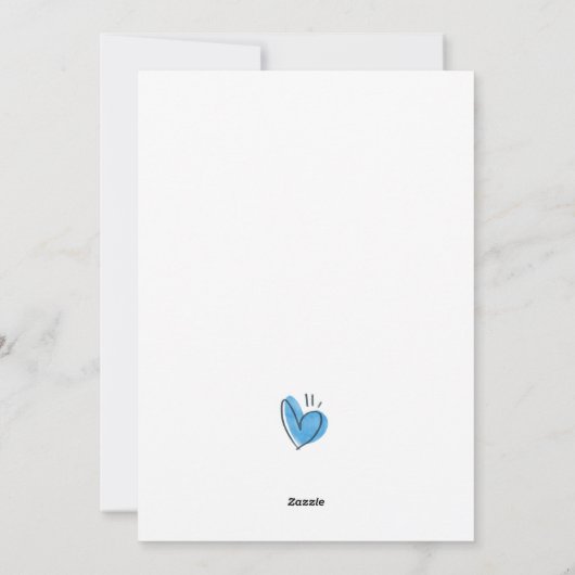 Jij bent de wereld blauwe hart vaderdag kaart (Achterkant)