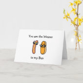 Jij bent de Wiener bij mijn Broodje, Valentijnsdag Kaart (Gele Bloem)