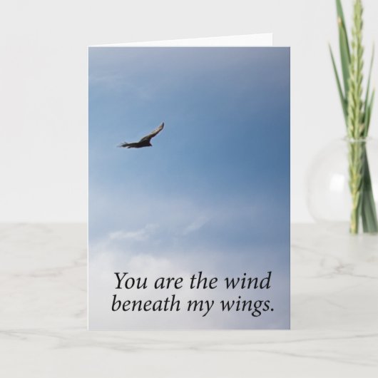 Jij bent de wind… Inspirerend quote in het zwart Kaart (Voorkant)