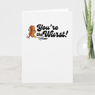 "Jij bent de wurst!" Grappige Hete Hond Pun Kaart