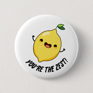 Jij bent de Zest Funny Lemon Pun Ronde Button 5,7 Cm