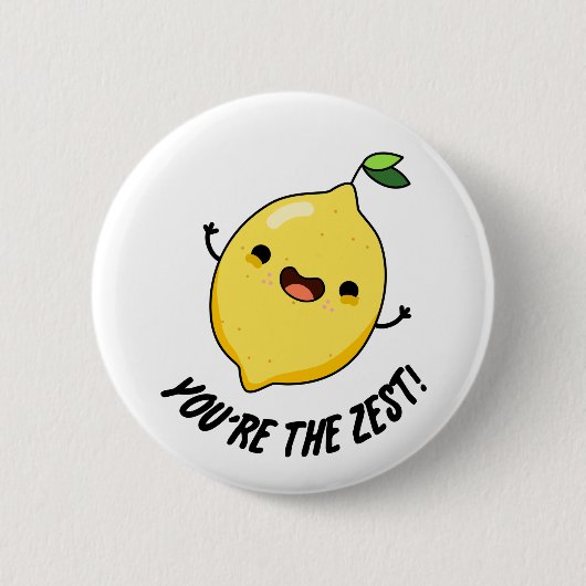 Jij bent de Zest Funny Lemon Pun Ronde Button 5,7 Cm (Voorkant)