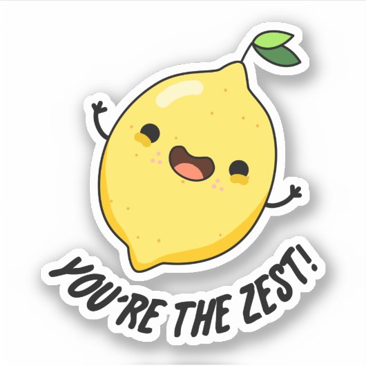 Jij bent de Zest Funny Lemon Pun Sticker (Voorkant)