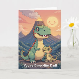 Jij Bent Dino Mite Papa Schattige Dinosaurus Zonso Kaart