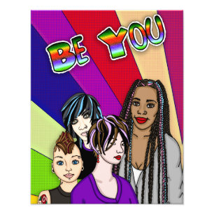 Jij bent   Diverse mensen   Pop Art Foto Afdruk