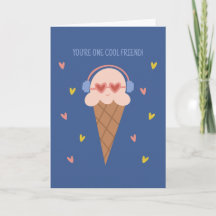 Jij bent een coole vriend Ijsje Valentijnskaart